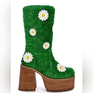 DOLLS KILL ALWAYS GREENER PLATFORM BOOTS SZ 9 Delia